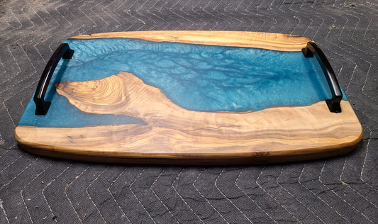 Epoxy Serving Tray with Handles
